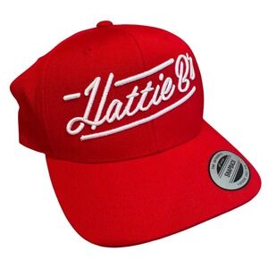 Hattie B's Hot Chicken Yupoong Snapback Hat Red Nashville Script Logo Cap Mens